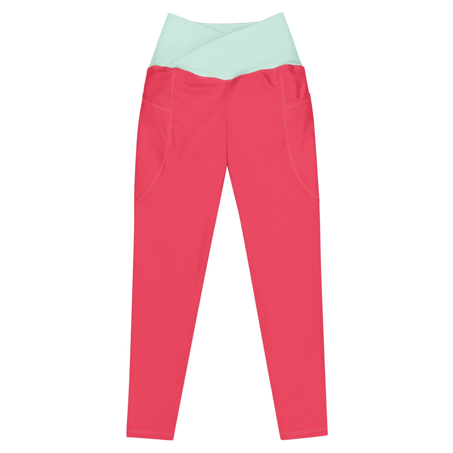 Crossover leggings with pockets