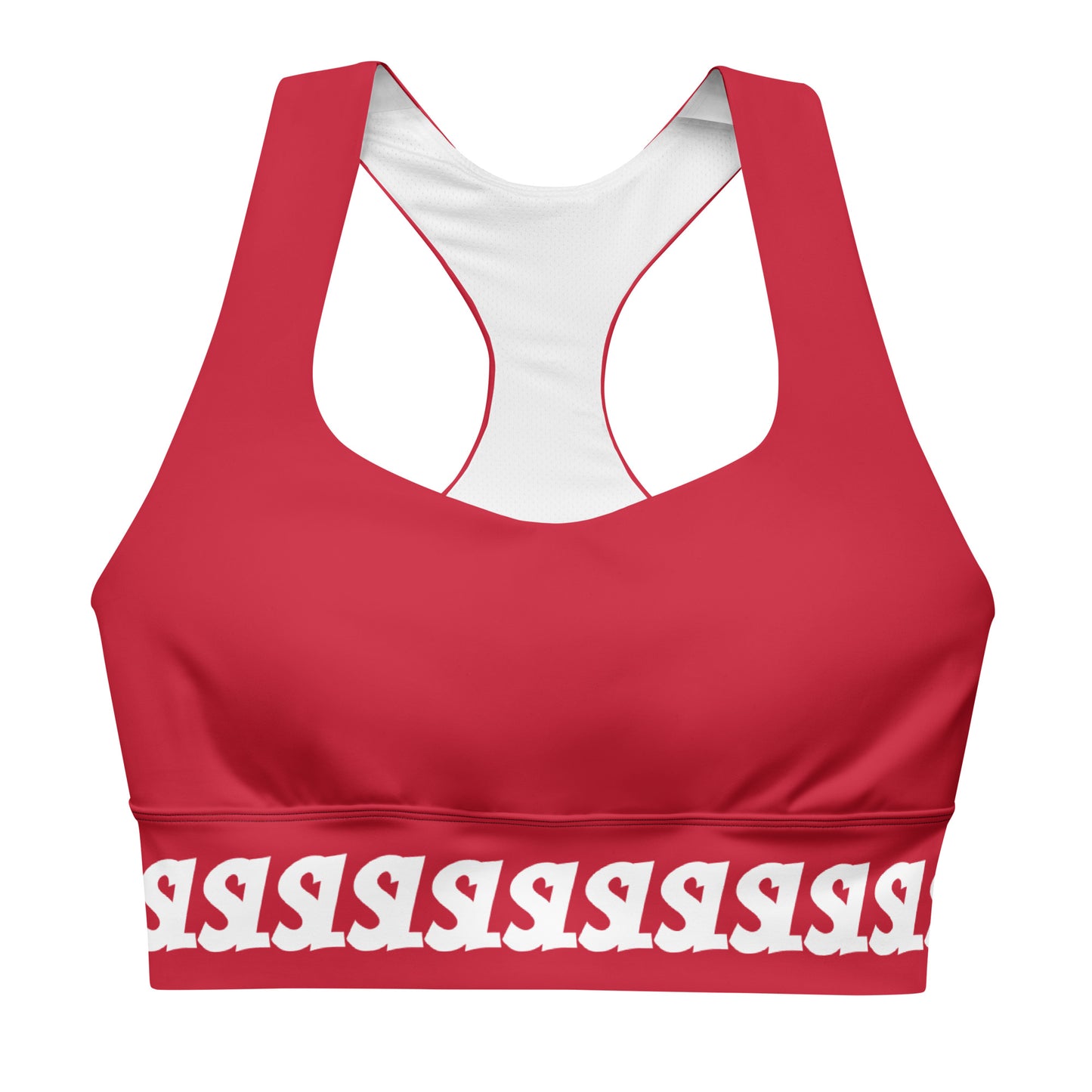 Logo sports bra Cherry